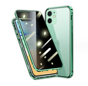 "Hochauflösende Doppelseitige Glas-Magnet Handyhülle aus Metall, Kompatibel mit iPhone Modellen, Minimalistisches Design in Vielfältigen Farben"