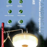 "Multifunktionale Aufladbare Campinglampe - Perfekt für Outdoor-Abenteuer und Sicherheit in der Nacht"