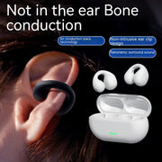 "Premium TWS Bluetooth 5.3 Headset - Komfortables Tragen, Nicht im Ohr, Sportliches Knochenleitung, Wasserdicht & Unterstützt Musik - Schwarz/Weiß"