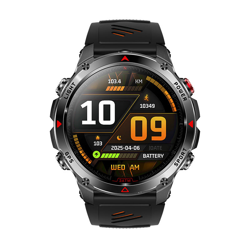 "Multifunktions-Smartwatch mit GPS, Taschenlampe, Kompass, Bluetooth-Anruf - Sportuhr für Draußen in Verschiedenen Farben"