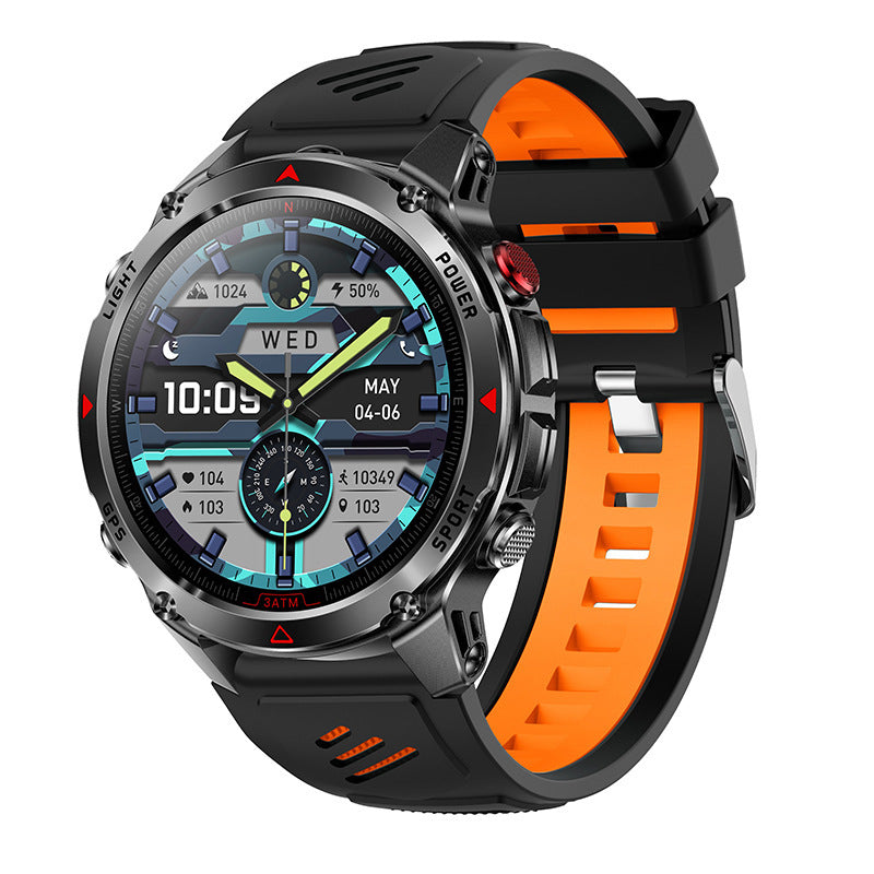 "Multifunktions-Smartwatch mit GPS, Taschenlampe, Kompass, Bluetooth-Anruf - Sportuhr für Draußen in Verschiedenen Farben"