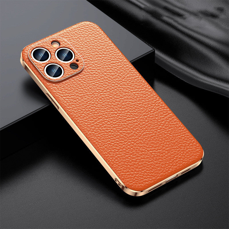 "Premium Echtleder Schutzhülle für iPhone - Elegant & Vielfarbig, Kompatibel mit iPhone 11 bis 15 Pro Max"
