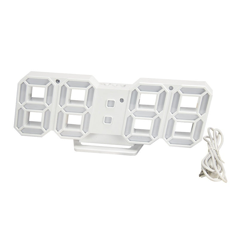 "Leuchtende 3D LED Wanduhr für Wohnzimmer und Schlafzimmer, kreatives Design, doppelseitig, Dekoration mit Beleuchtung"