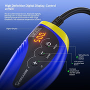 "Tragbarer Heißluftgebläse mit Digitalanzeige - Temperaturverstellbar, Ideal für Kunststofffolien-Versiegelung, 600 Watt, 100-550°C"