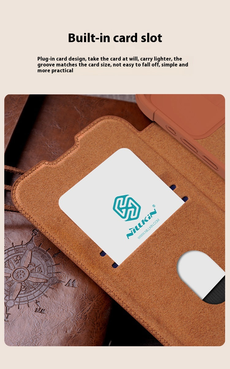 "Premium Kunstleder Handyhülle im Flip-Stil für iPhone 14 Pro Max - Einfaches Design und Schutz"