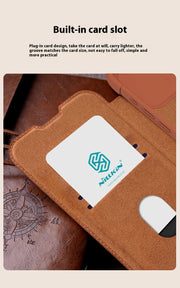 "Premium Kunstleder Handyhülle im Flip-Stil für iPhone 14 Pro Max - Einfaches Design und Schutz"