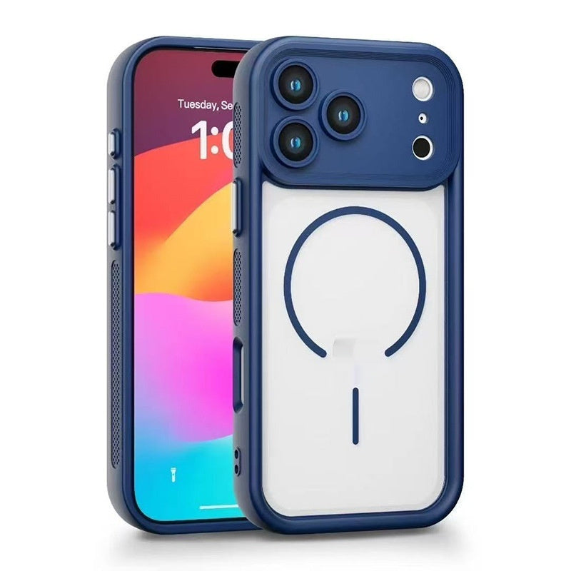 "Magnetische Stoßfeste Handyhülle für iPhone 17, Mattes Design, Weiche TPU Abdeckung, Verschiedene Farben"