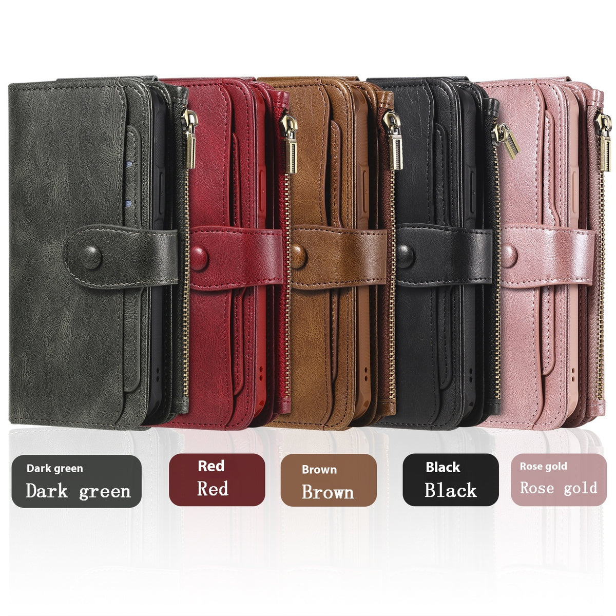 "Multifunktionale Retro Leder Handyhülle mit Kartenfach, Magnet & Anti-Fall Schutz, Kompatibel mit 16+ Modellen"