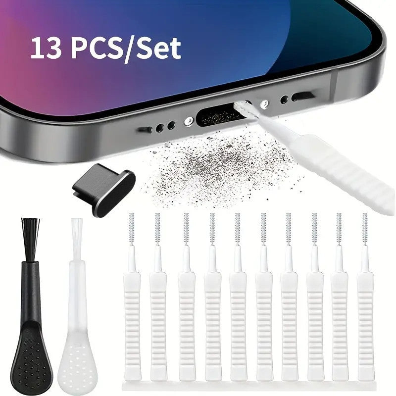 "Premium Reinigungsset für Handy-Ladeanschlüsse und Computertastaturen - Für Spürbar Bessere Verbindungen und Zuverlässige Geräteleistung"