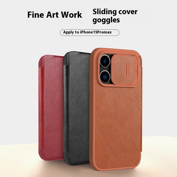 "Premium Kunstleder Handyhülle im Flip-Stil für iPhone 14 Pro Max - Einfaches Design und Schutz"