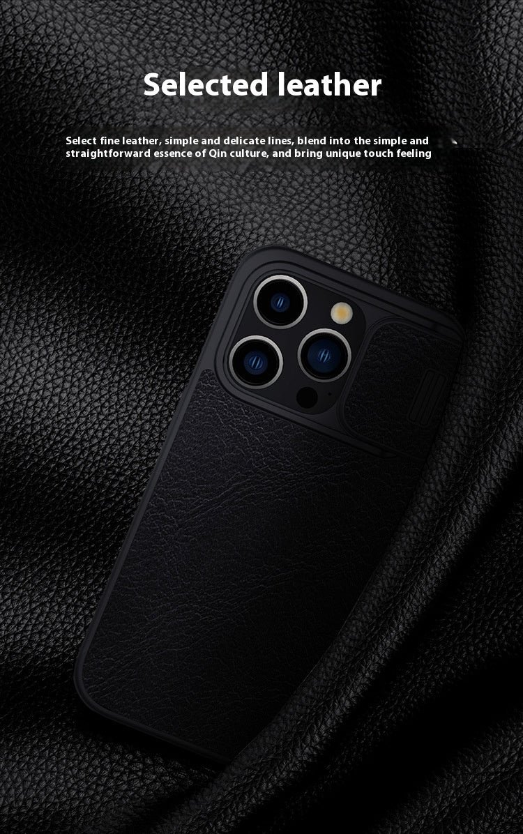 "Premium Kunstleder Handyhülle im Flip-Stil für iPhone 14 Pro Max - Einfaches Design und Schutz"