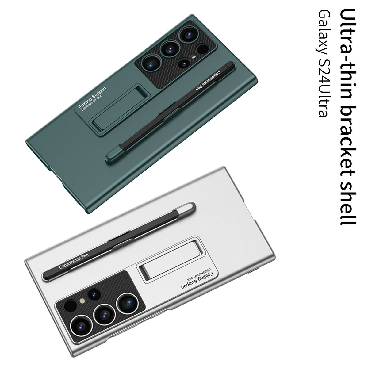 "Schutzhülle für Samsung mit Stiftfach, Mattes Einzelfarben-Design, Stoßfester Hart-PC - inklusive Stift"