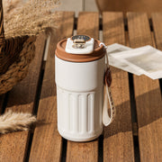 "Intelligente Digitale Thermosflasche - Tragbarer Edelstahl-Kaffeebecher, Auto-Isolierbecher, Vakuum-Flasche, 450ml Kapazität, Hitze- und Kältebeständig"