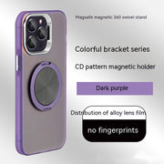"Farbenfrohe 360° Drehbare Magnetische Handyhülle mit Klebehalterung und Legierungslinsenschutz für iPhone - Stoßfest, Wärmeableitung, Anti-Fall, Anti-Fingerabdruck"