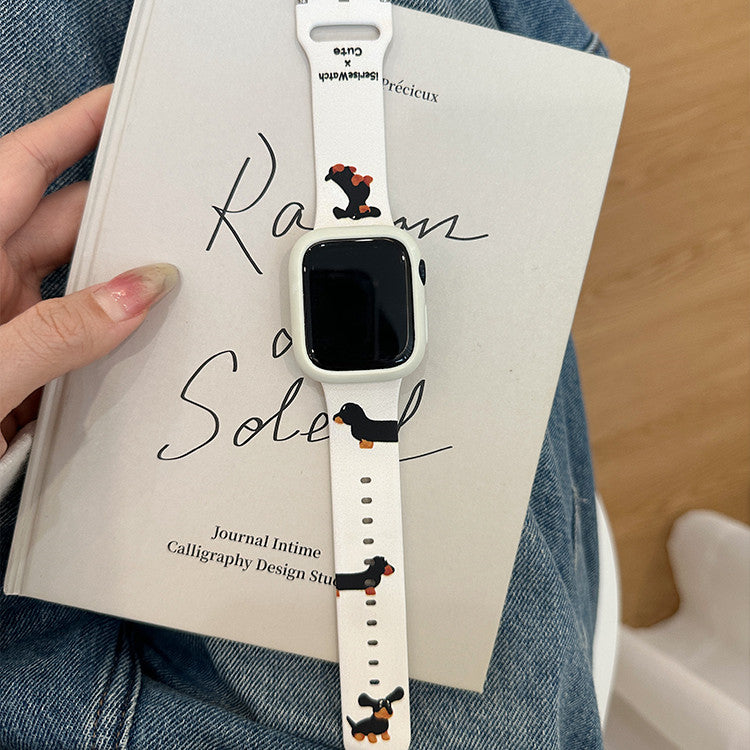 For Watch Strap Silicone Creative Dachshund