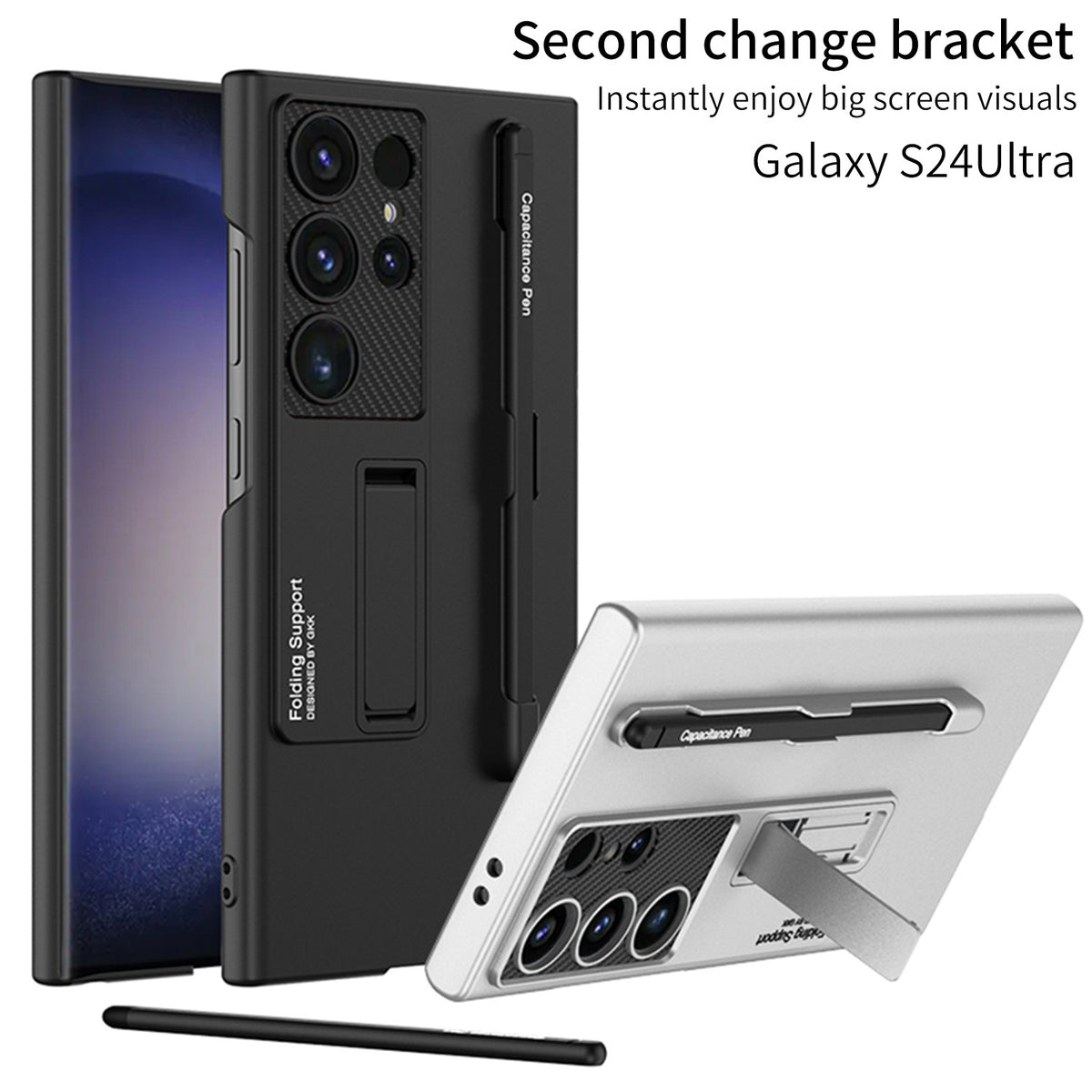 "Schutzhülle für Samsung mit Stiftfach, Mattes Einzelfarben-Design, Stoßfester Hart-PC - inklusive Stift"