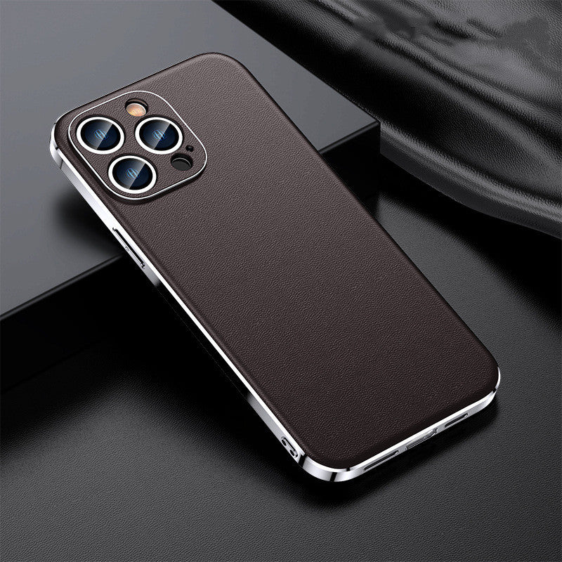 "Premium Echtleder Schutzhülle für iPhone - Elegant & Vielfarbig, Kompatibel mit iPhone 11 bis 15 Pro Max"