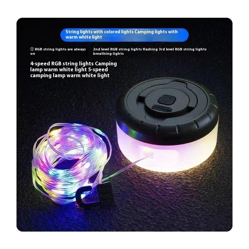 "Multifunktionale Aufladbare Campinglampe - Perfekt für Outdoor-Abenteuer und Sicherheit in der Nacht"