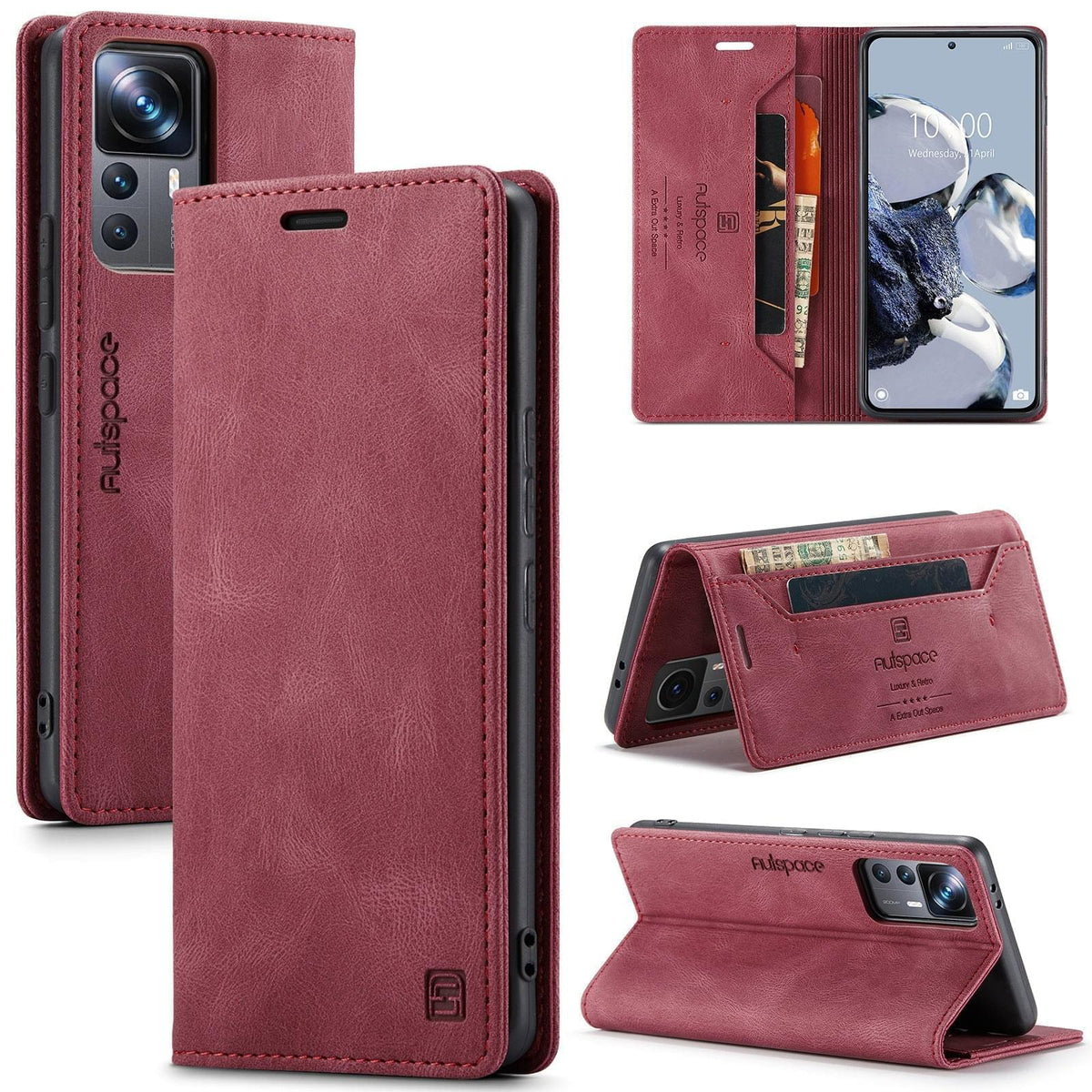 "Multifunktionale Anti-Degaussing Klapphülle für Samsung Modelle - Stoßfest, Magnetischer Sog, PU+TPU Material"