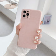"Kompatibel, Flauschige Welle Punkt Handyhülle für iPhone - Einfacher Stil, Solide Farben, TPU Material"