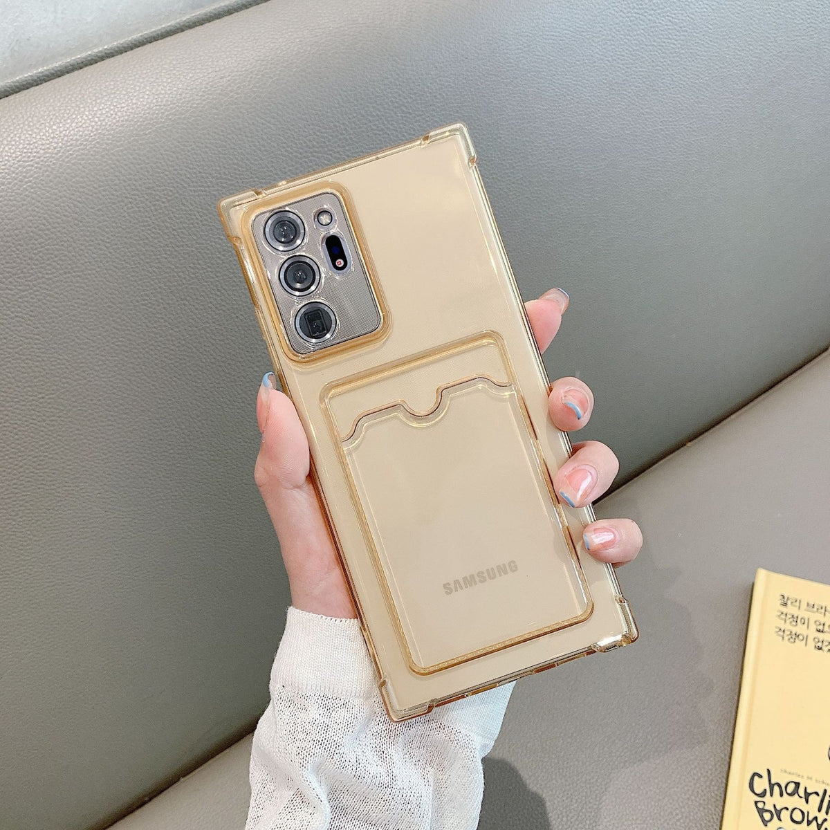 "Rutschfeste Vier-Ecken Transparente Handyhülle für Samsung - Einfacher Stil, TPU Material"