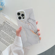 "Stilvolle Marmormuster Silikon Handyhülle - Rutschfeste Kante, Mode & Schutz für iPhone Modelle"