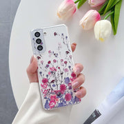 "Blumen Handyhülle Klein und Schön für Samsung S-Serie und Note-Serie - Bunte TPU Schutzhülle"
