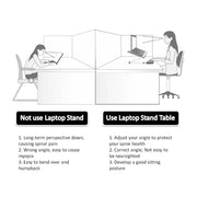 "Faltbarer Laptop-Ständer Ergonomischer Tisch, Verstellbarer Winkel & Höhe, Leicht & Tragbar, für Büro und Reisen"