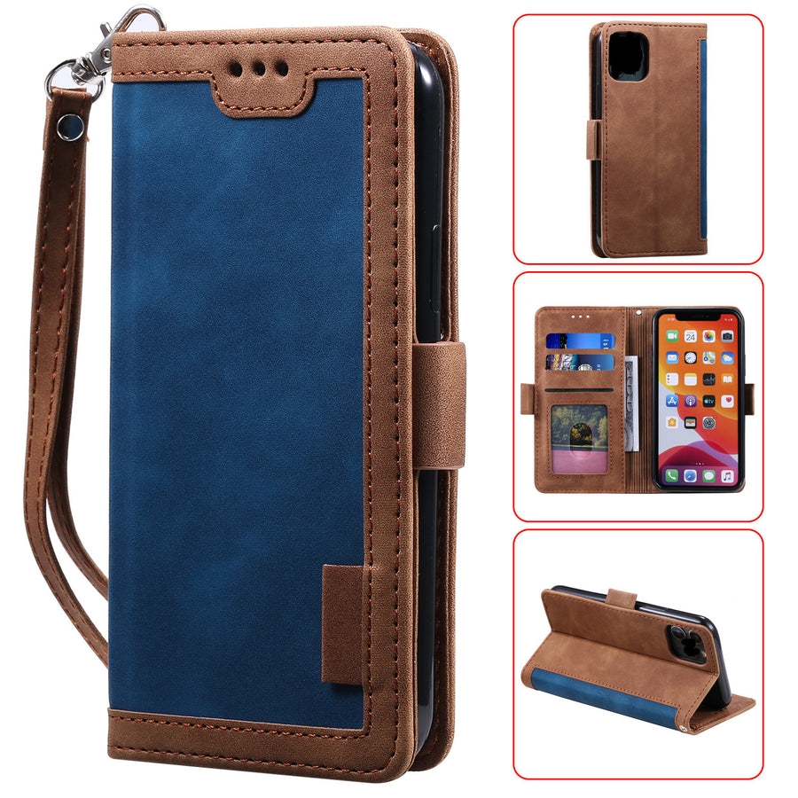 iPhone 12 & SE Retro Lederhülle mit Kartenfächern – Eleganter Rundumschutz