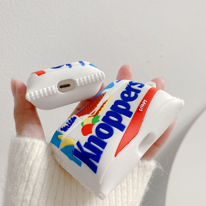 "Kreativer Keks AirPods Pro Hülle Silikonhülle - Kompatibel mit Apple, Für AirPods 1/2 und Pro/3 Generation, Oreo-Farbe mit Haken"