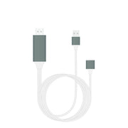 "Universelles 2M HDMI TV AV Adapterkabel, Kompatibel mit Apple iPhone 5 6 6S 7 7 Plus, USB 1080P, Unterstützt Aufladung und 4K x 2K @30Hz Auflösung"