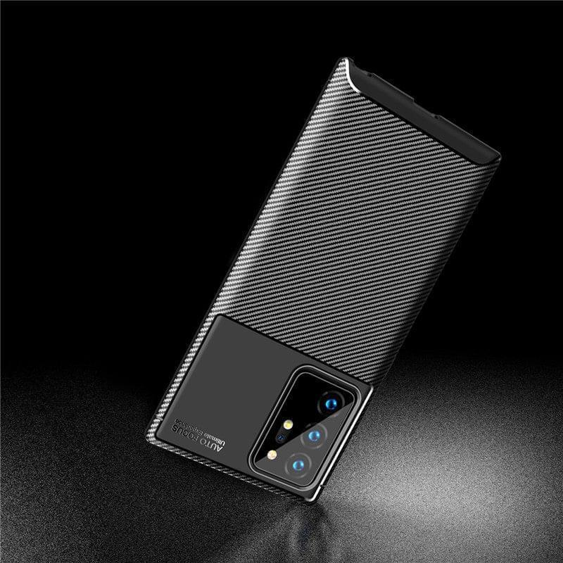"Premium Samsung S20 Schutzhülle: Anti-Sturz, Anti-Kratzer, Rutschfeste Rückseite - Business-Stil in Vollfarbe aus Karbonfaser-TPU"