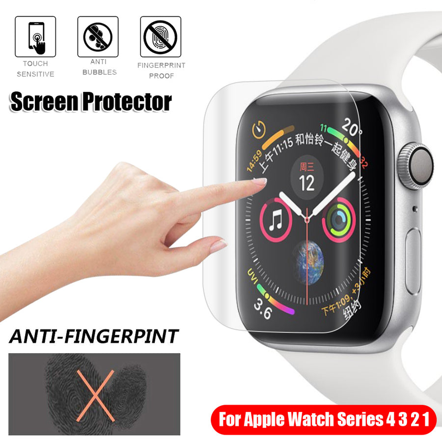 "Premium Hydrogel Schutzfolie für Apple Watch Serie 4/32 1 - Kratzfest, Wasser-/Ölresistent und Einfache Installation"