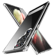 "ULTRA Kristall Anti-Fall 2.0 Anti-Kratzer Handyhülle mit Halterung für Samsung Modelle - Transparent und Robust"