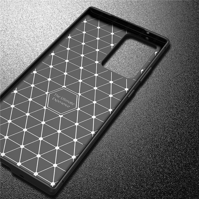 "Premium Samsung S20 Schutzhülle: Anti-Sturz, Anti-Kratzer, Rutschfeste Rückseite - Business-Stil in Vollfarbe aus Karbonfaser-TPU"