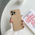 "Premium Leder Silikon Handyhülle, Stoßfest und Kompatibel mit iPhone Modellen"