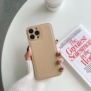 "Premium Leder Silikon Handyhülle, Stoßfest und Kompatibel mit iPhone Modellen"
