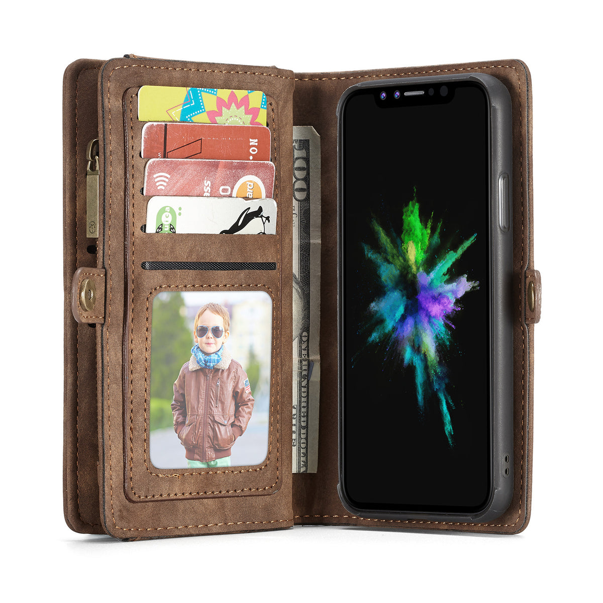 "Multifunktions-Handgemachte Leder Handyhülle Flip Wallet für Samsung S20 / S21+ und andere Modelle - Business Stil, Mehrere Farben"