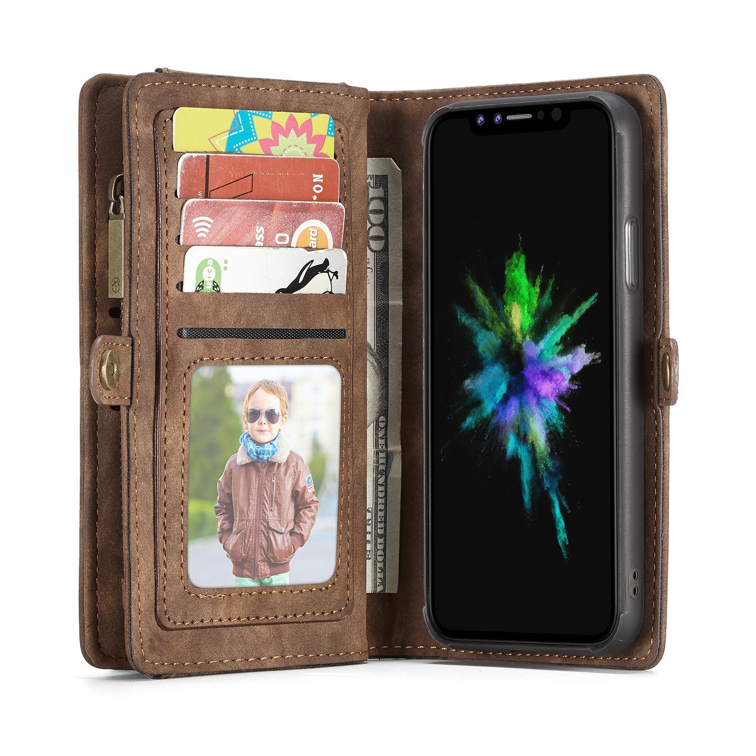"Multifunktions-Handgemachte Leder Handyhülle Flip Wallet für Samsung S20 / S21+ und andere Modelle - Business Stil, Mehrere Farben"