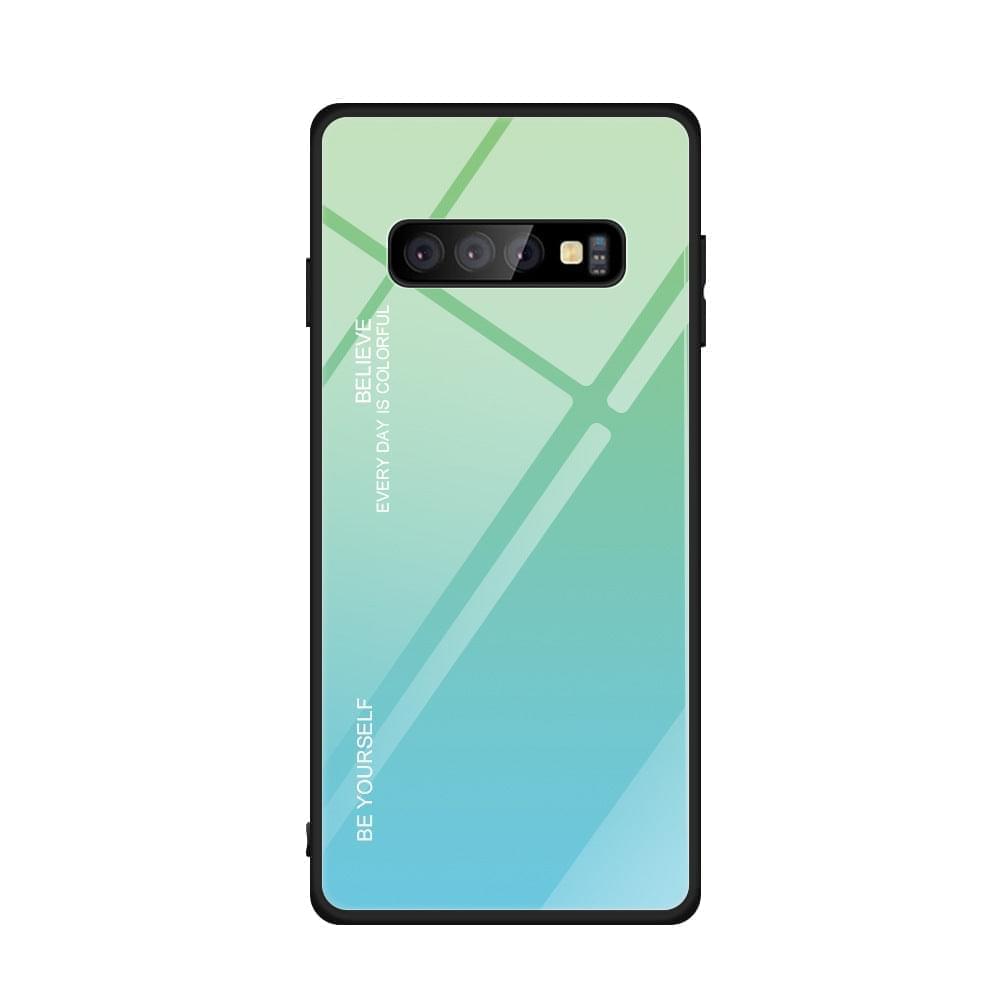 "Schlichte Gradienten Glas Handyhülle - Rückseite Schutz für Samsung, TPU + Gehärtetes Glas"