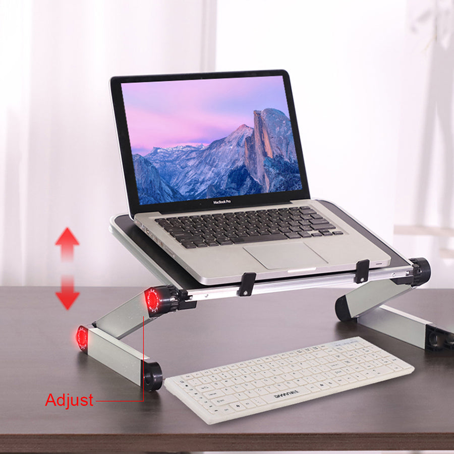 "Faltbarer Laptop-Ständer Ergonomischer Tisch, Verstellbarer Winkel & Höhe, Leicht & Tragbar, für Büro und Reisen"