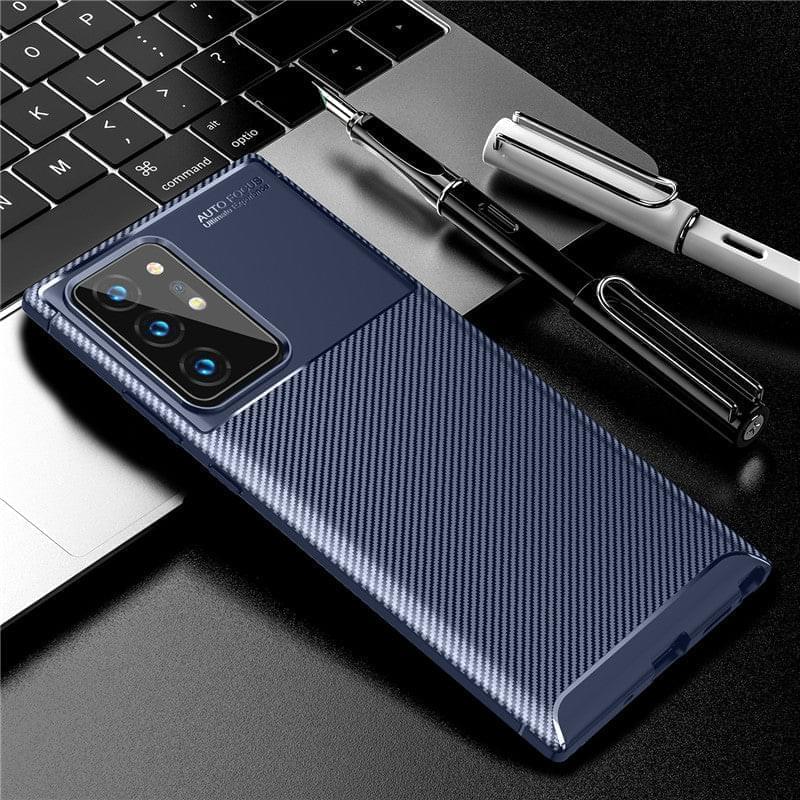 "Premium Samsung S20 Schutzhülle: Anti-Sturz, Anti-Kratzer, Rutschfeste Rückseite - Business-Stil in Vollfarbe aus Karbonfaser-TPU"