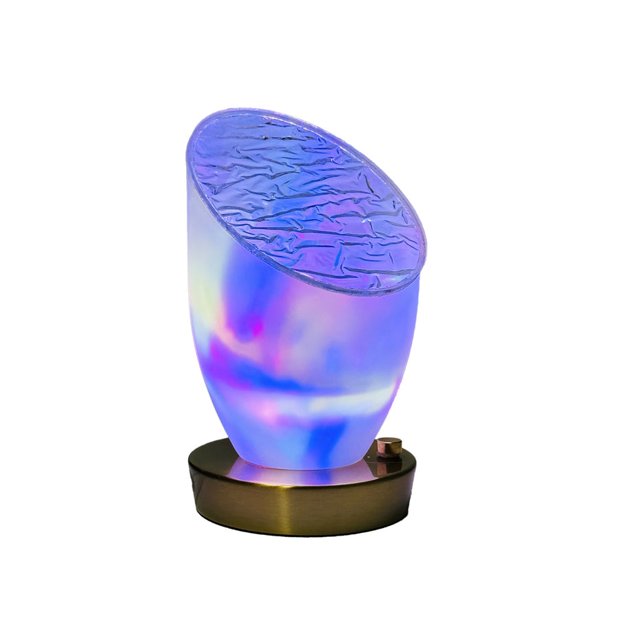 "Moderne und Einfache Acryl-Metall Tischlampe mit Wasserwellen-Atmosphäre, Drei Farben Steckertyp, Spannung ≤ 36V"