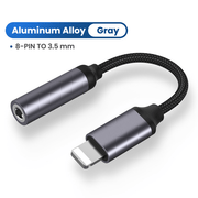 "Hochkompatibles 8-Pin auf 3,5mm Jack AUX-Kabel - Ideal für iPhone Modelle und USB-C Geräte"