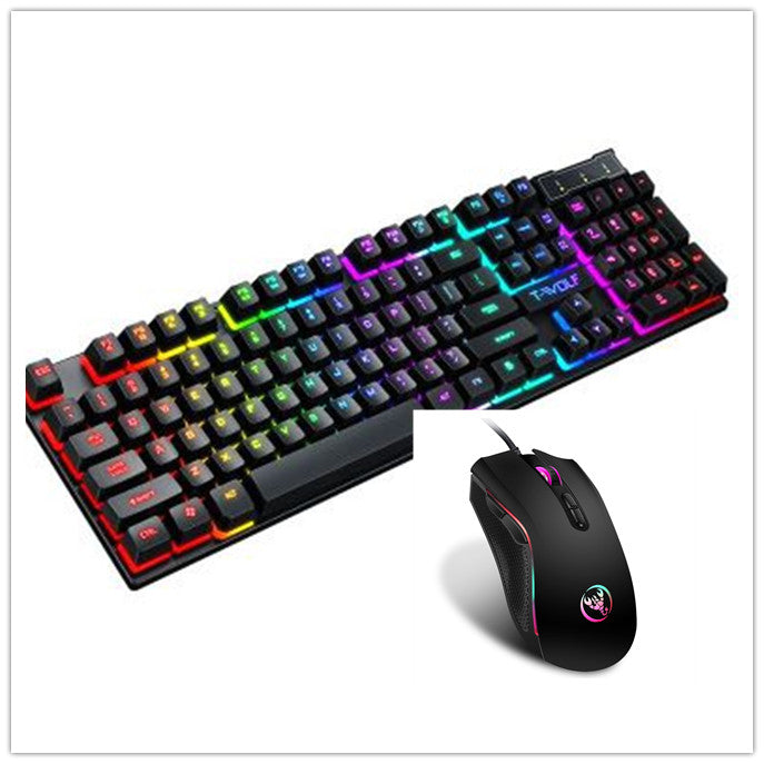 "Leuchtende USB-Gaming-Tastatur mit schwebenden Tasten und Roboter-Feeling"