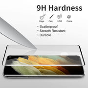 "Samsung Galaxy S21 Ultra 5G Gehärtetes Glas - HD 3D Vollbildschutz, Kratzfest, Fingerabdruckfrei, Automatische Reparatur"