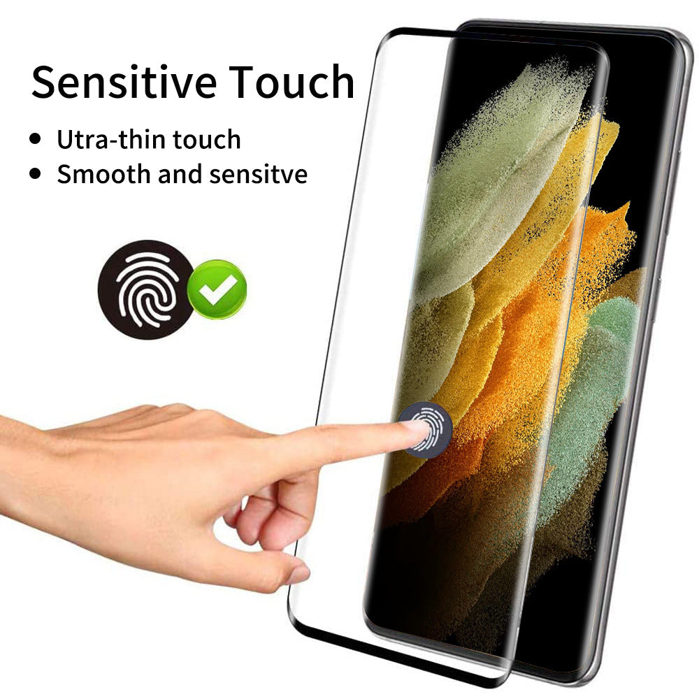 "Samsung Galaxy S21 Ultra 5G Gehärtetes Glas - HD 3D Vollbildschutz, Kratzfest, Fingerabdruckfrei, Automatische Reparatur"