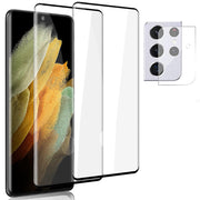 "Samsung Galaxy S21 Ultra 5G Gehärtetes Glas - HD 3D Vollbildschutz, Kratzfest, Fingerabdruckfrei, Automatische Reparatur"