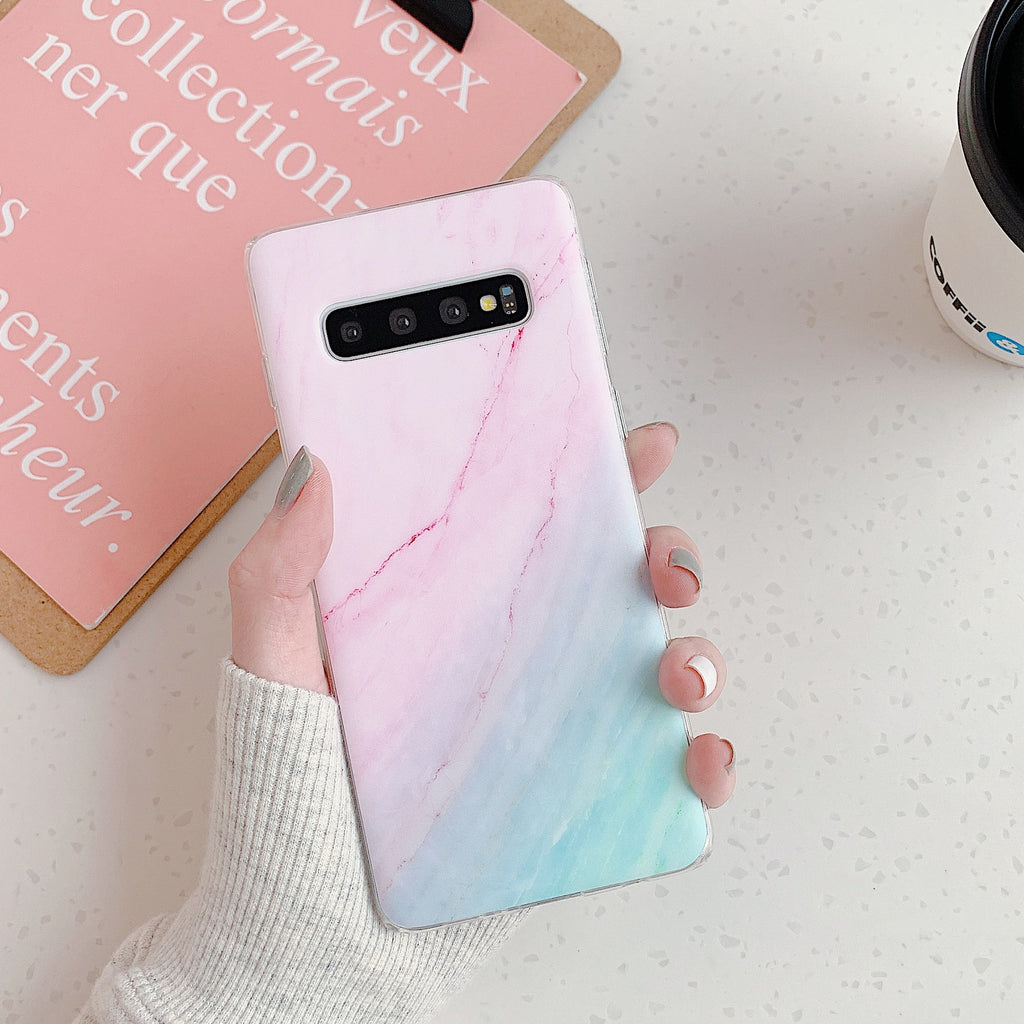 "Gradient Frosted Korallen Marmor Muster Handyhülle - Einfache Weiche Schutzhülle für Samsung"