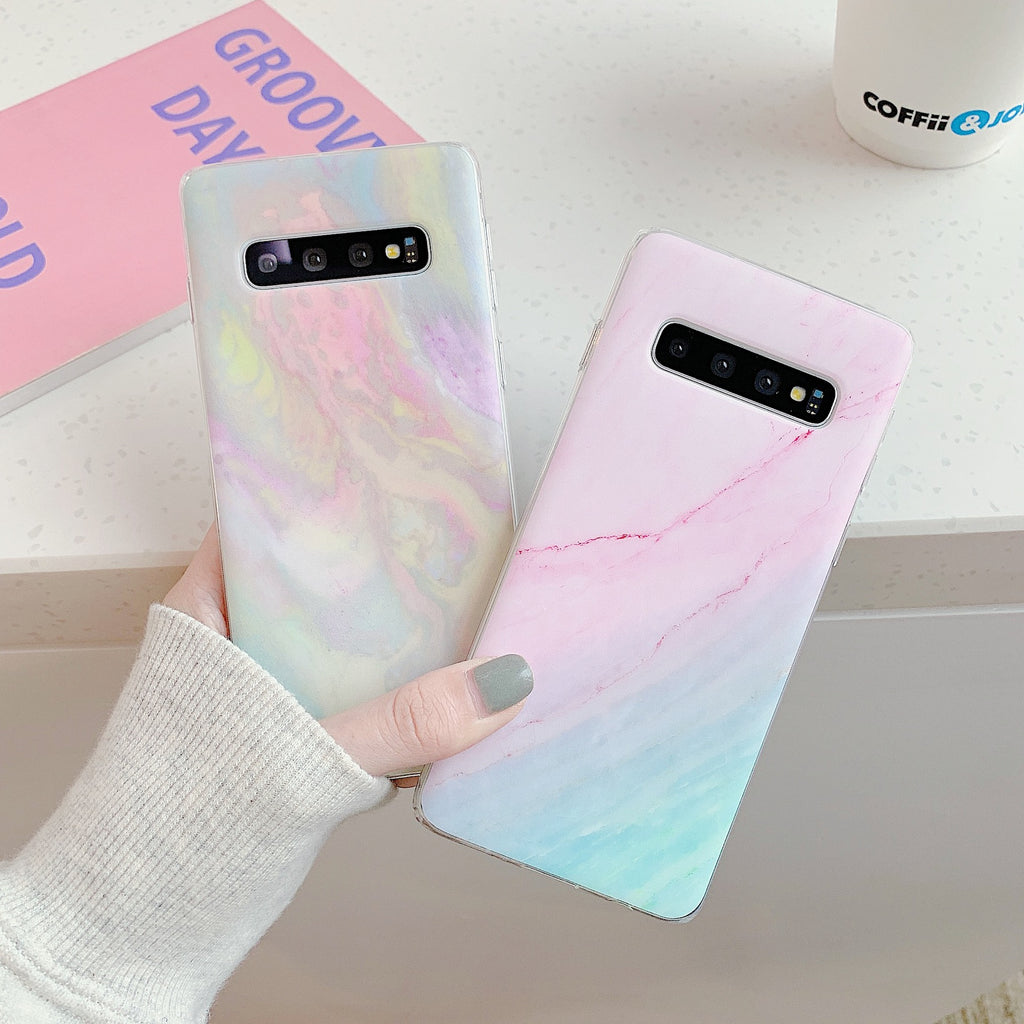 "Gradient Frosted Korallen Marmor Muster Handyhülle - Einfache Weiche Schutzhülle für Samsung"